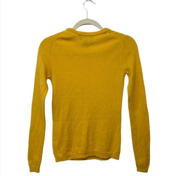 TAHARI Pure Luxe 100% Cashmere Sweater Golden/mustered Yellow Cozy Warm Comfy - Picture 4 of 10
